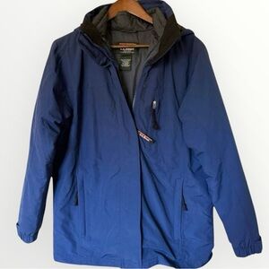 L.L. Bean Vintage Winter Snow Ski Coat Navy Blue Size Small